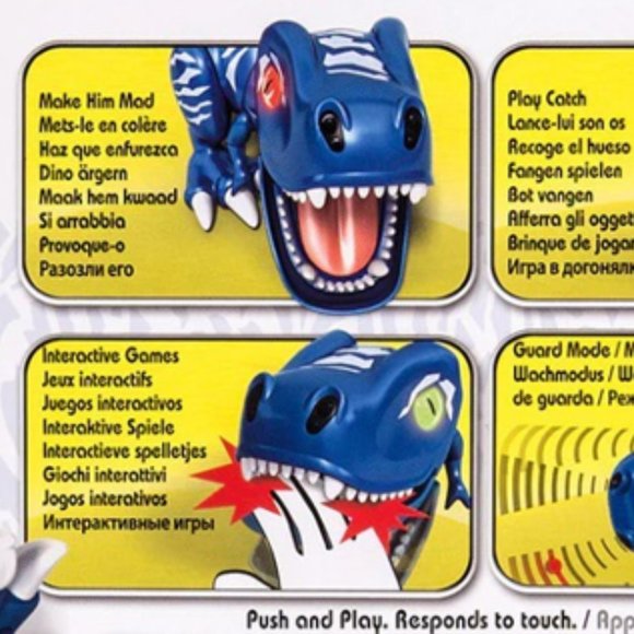 ZOOMER DINOSAUR CHOMPLINGZ TIGERTAIL INTERACTIVE  ROBOT TOY 7" BY 7.5" - Picture 10 of 11